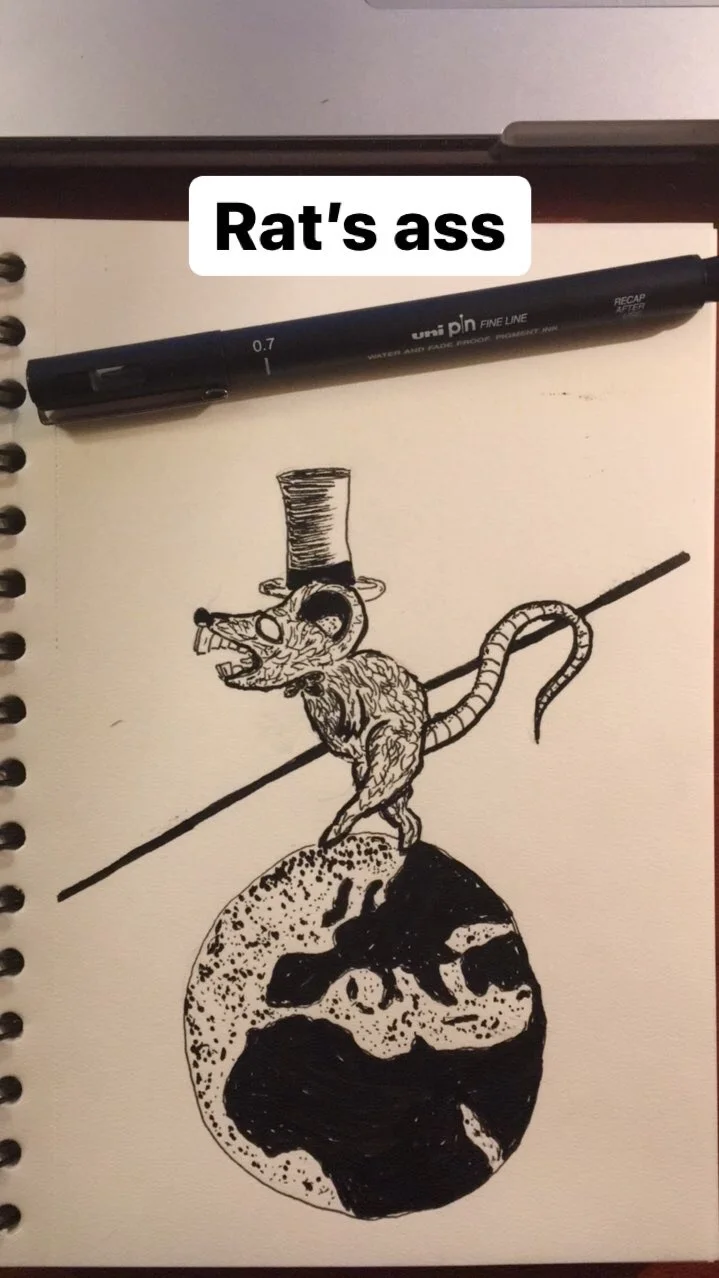 Rat’s ass, a drawing by Can Yıldız