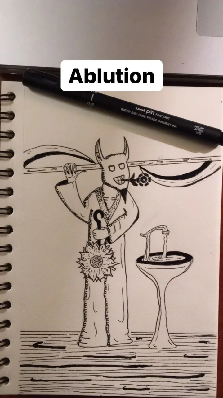 Ablution, a drawing by Can Yıldız
