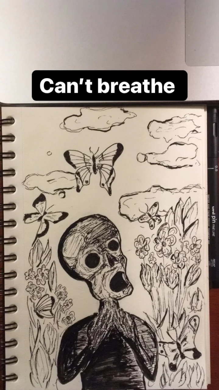 Can’t breathe, a drawing by Can Yıldız