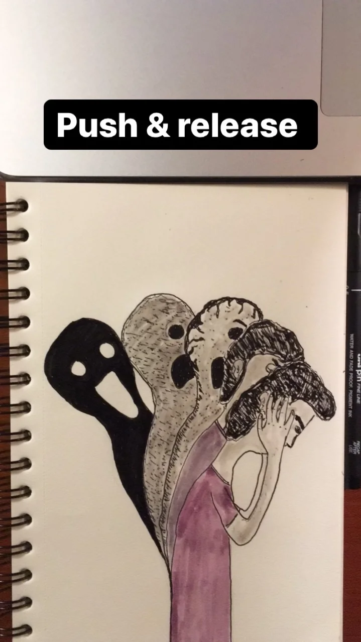 Push & release, a drawing by Can Yıldız