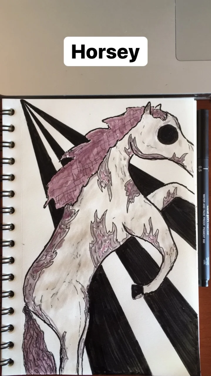 Horsey, a drawing by Can Yıldız
