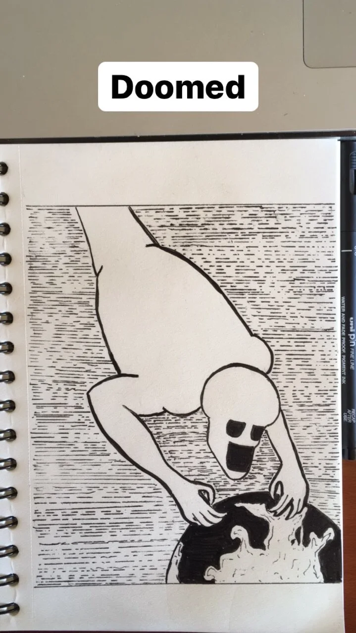 Doomed, a drawing by Can Yıldız