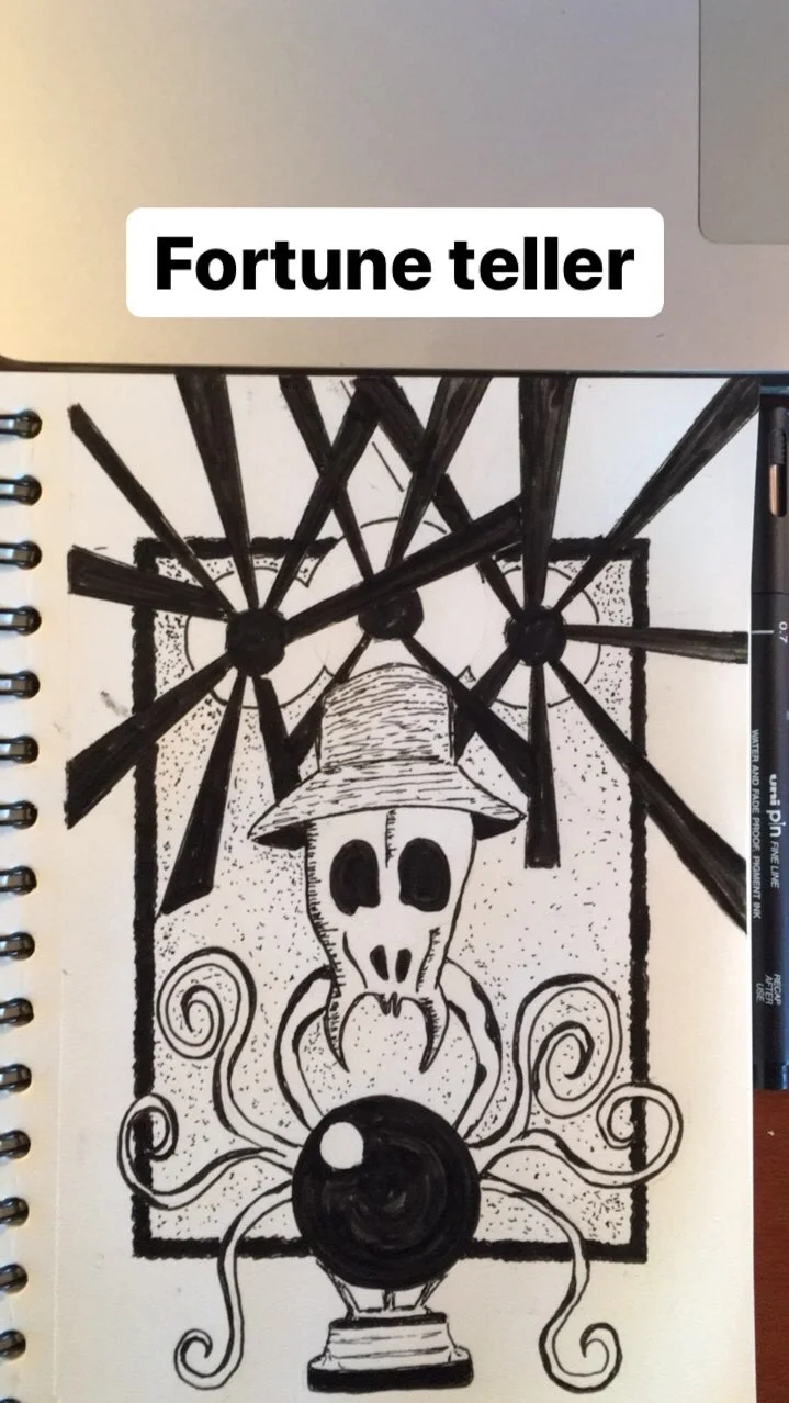 Fortune teller, a drawing by Can Yıldız