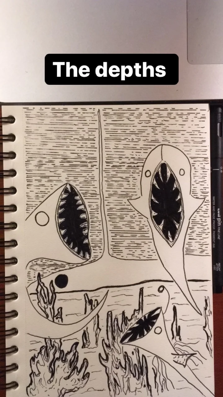 The depths, a drawing by Can Yıldız