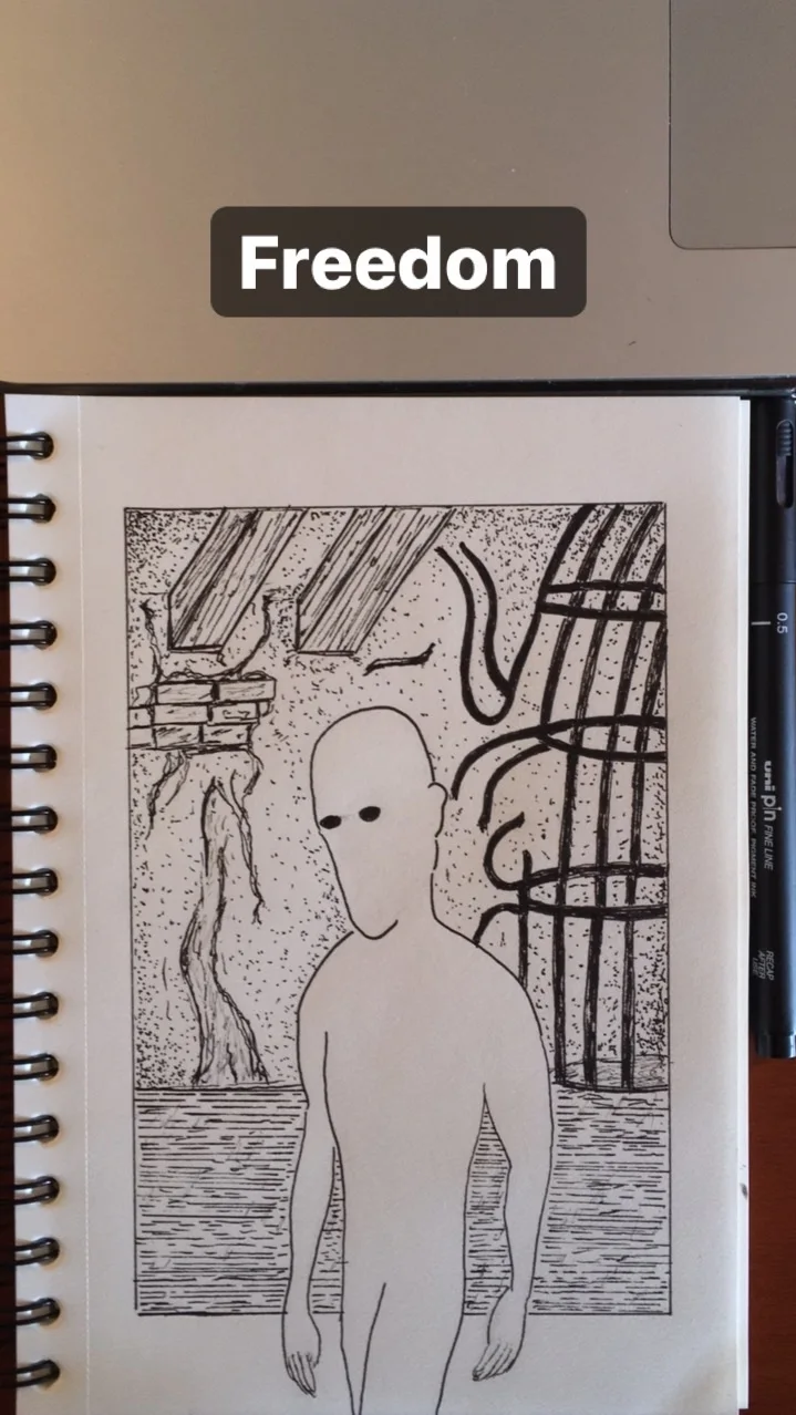 Freedom, a drawing by Can Yıldız
