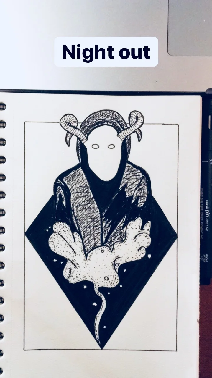 Night out, a drawing by Can Yıldız